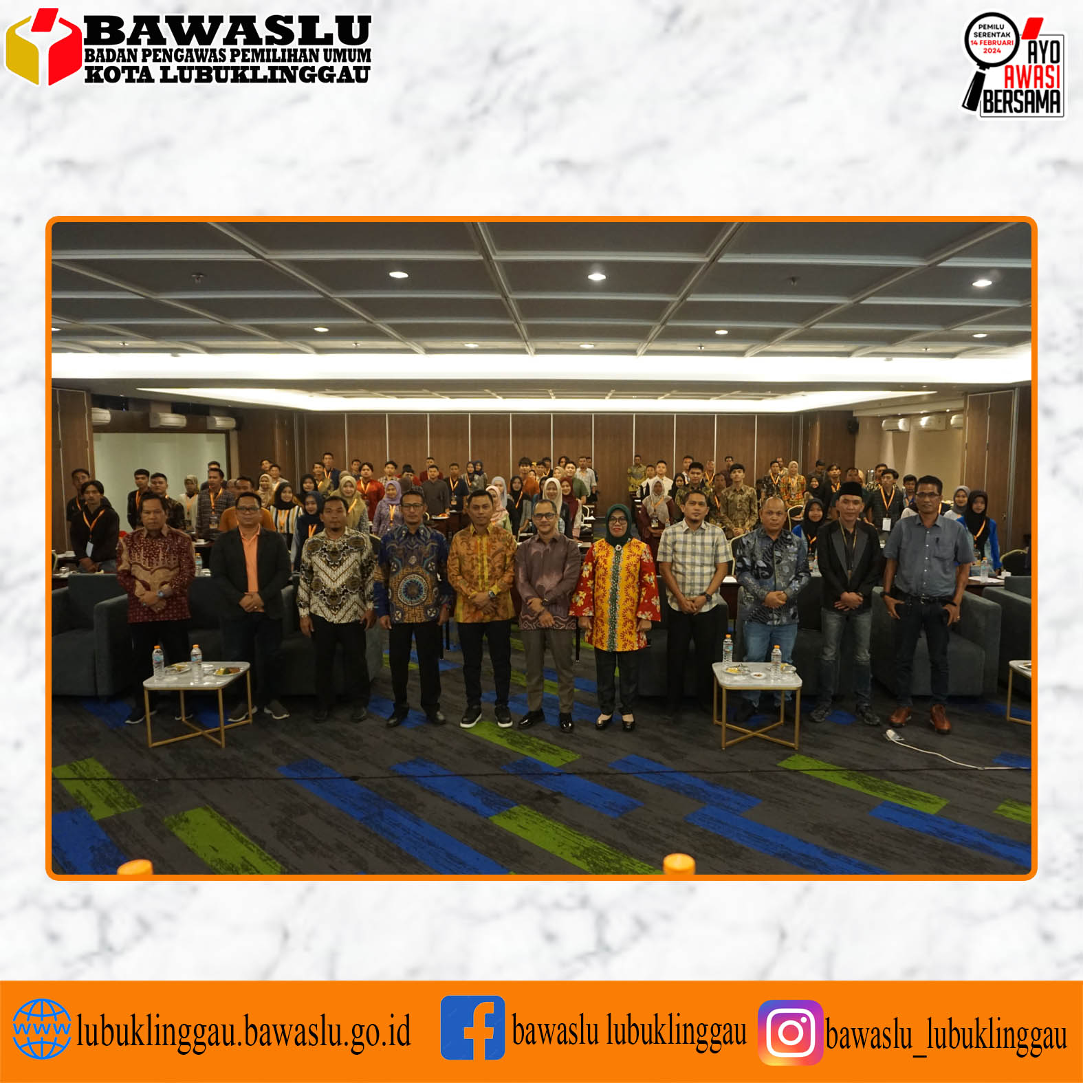 Ketua Bawaslu Sumsel Buka Kegiatan Pendidikan Pengawasan Partisipatif