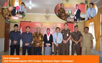 Jalin MoU dengan Kejaksaan Negeri Lubuklinggau